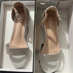 Low Heel Rhinestone Bridesmaid Shoes